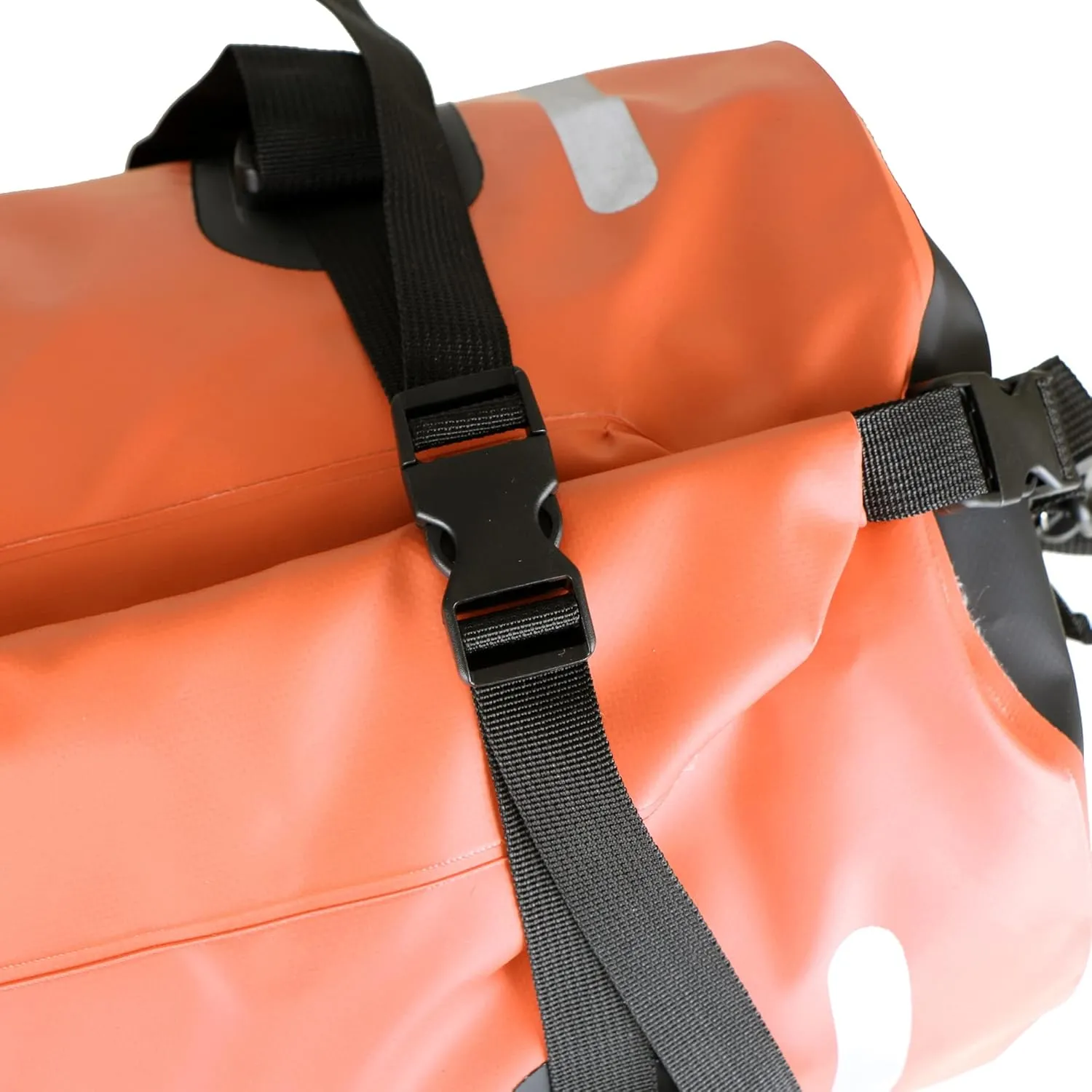 Waterproof Duffle Bag Travel Dry Bag 500D PVC for Motorcycle Tail Kayaking Rafting Boating Swimming Camping Hiking Beach Fishing (Orange, 60L)