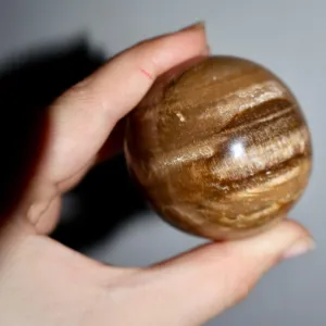Wax and Wane Crystal Sphere, 1.5 Inch Decorative Ball, Semi-Precious Stone with Velvet Bag (Tiger Eye, Standard)