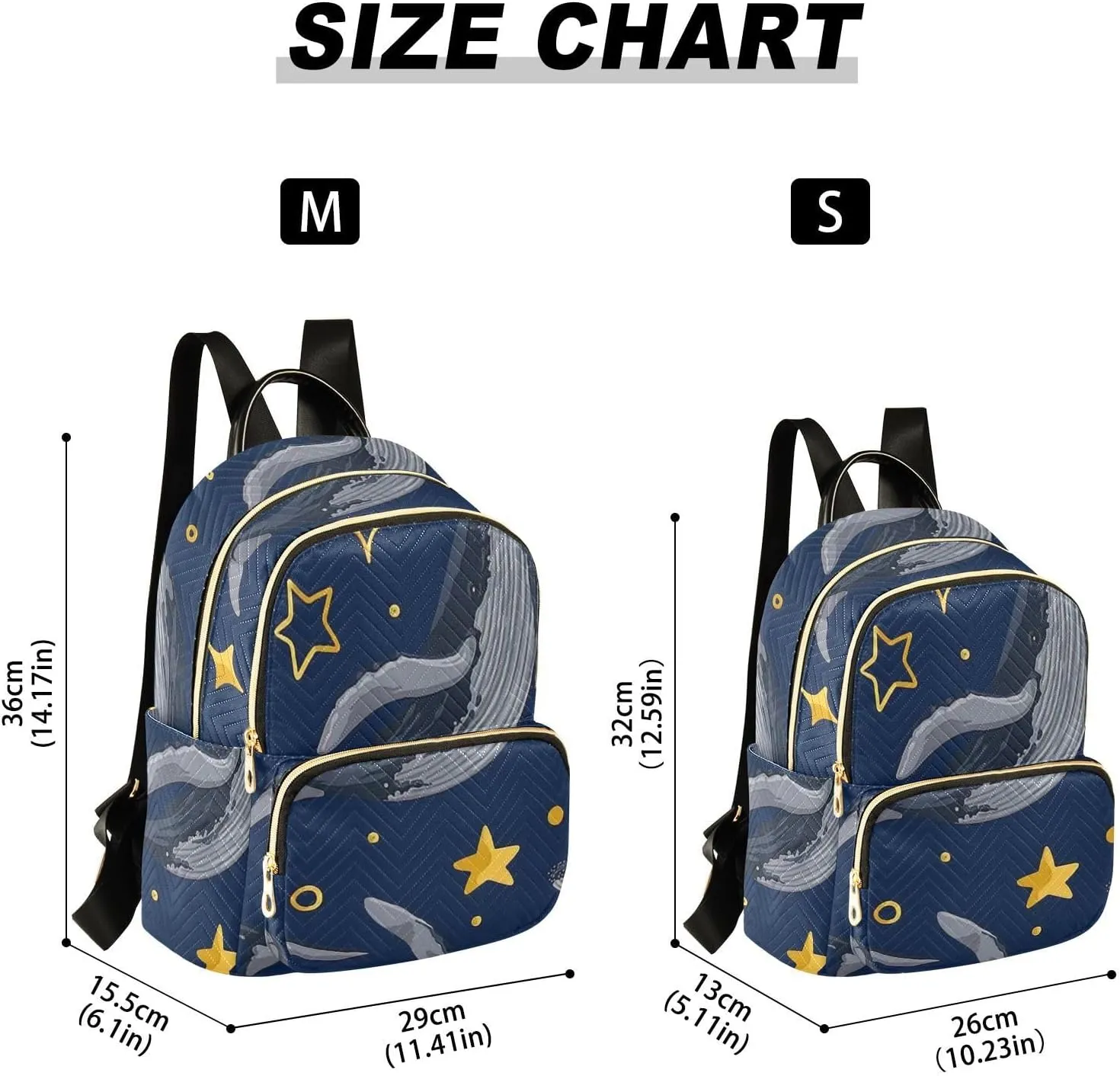 Whale Mini Backpack Purse for Women Cute Backpack Light Weight Fashion Daypack for Work Travel Daily Backpack with Leather Carrying Handle (Medium Pattren 2)