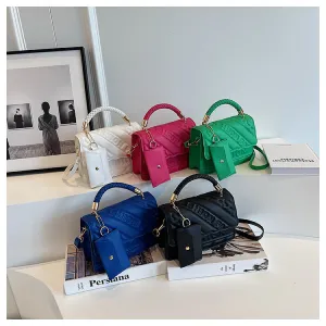 Wholesale Solid Color Embossed Shoulder Bag