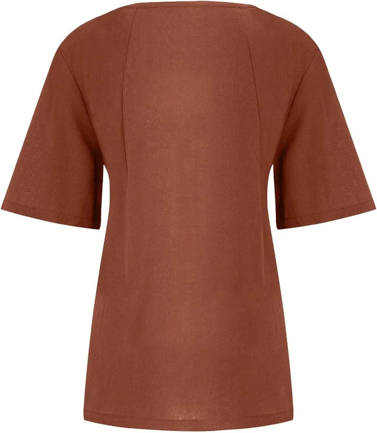 Women Cotton Linen Short Sleeve Shirts Summer Boho Floral Print Blouses Casual Button Loose Tunic Tops