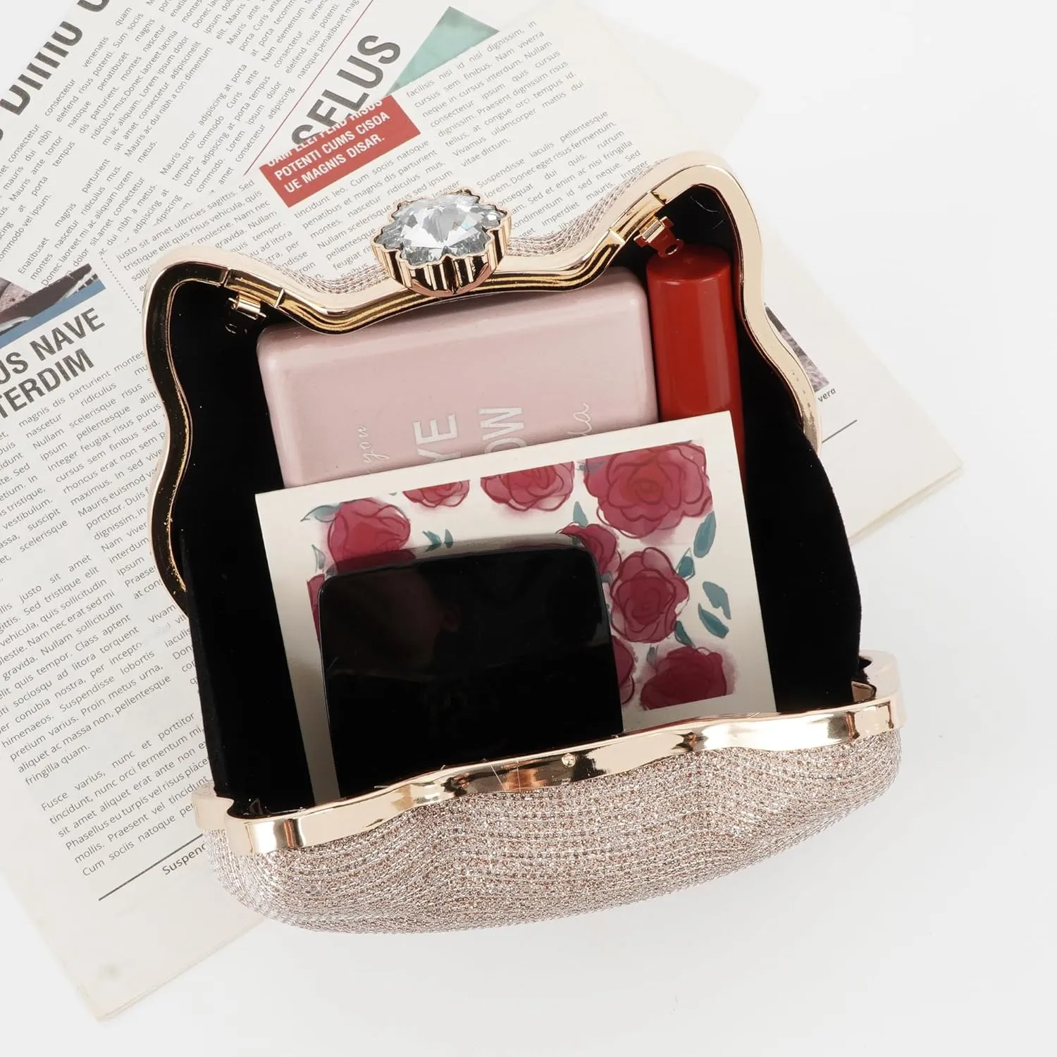 Women Evening Bag Clutch Tote Chain Shoulder Handbag Purse