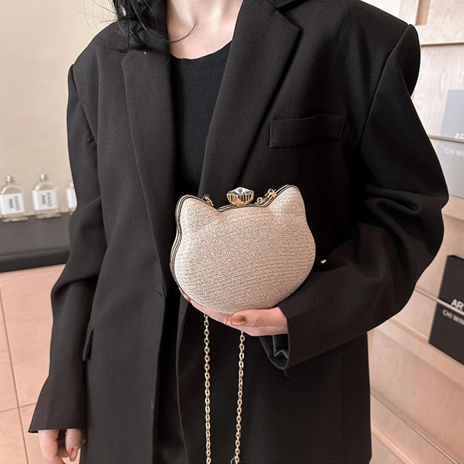 Women Evening Bag Clutch Tote Chain Shoulder Handbag Purse