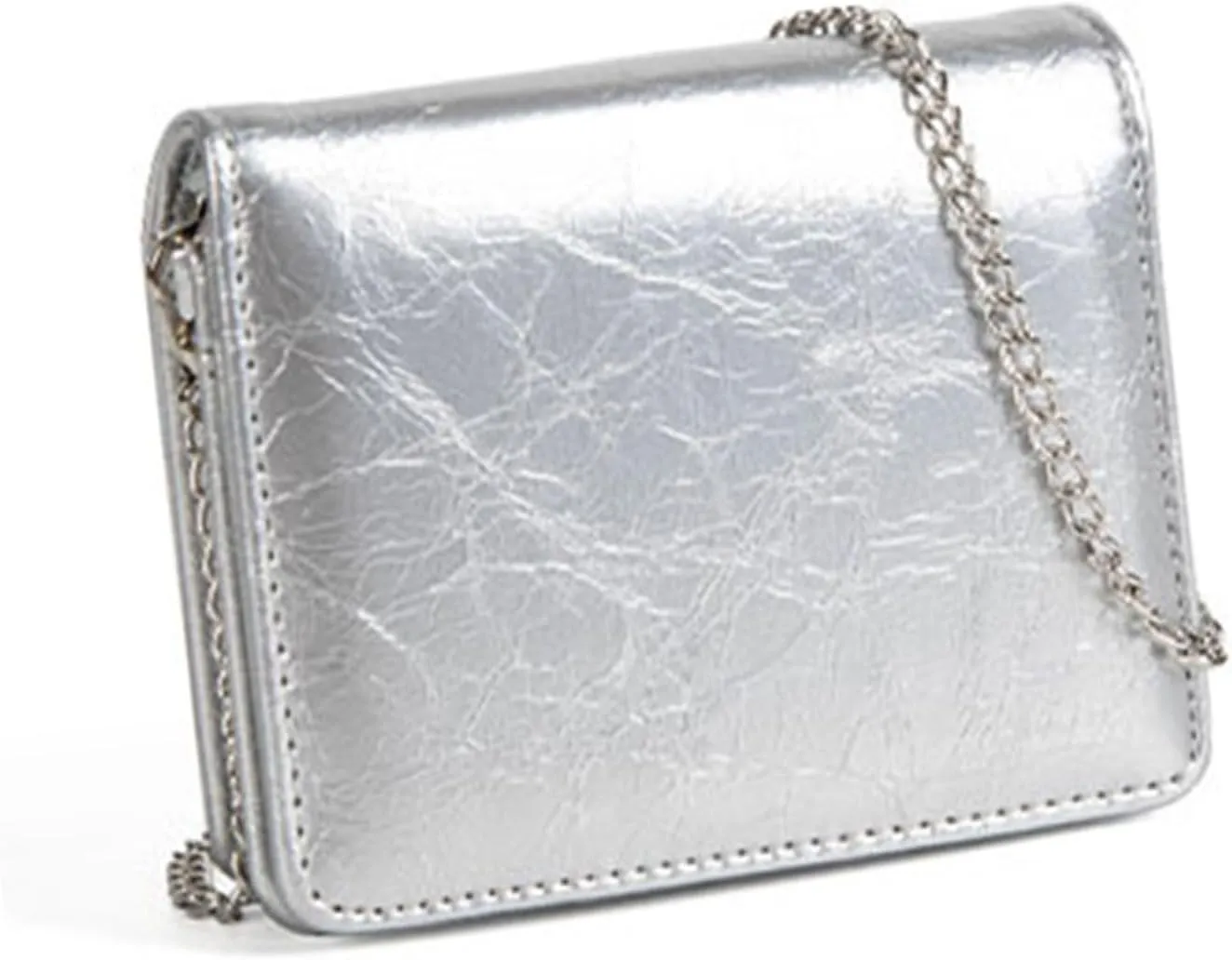 Women Fashion Small Purse Evening Bag with Crossbody Chain PU Leather Portable Coin Purse Lipsticks Earphone Organizers