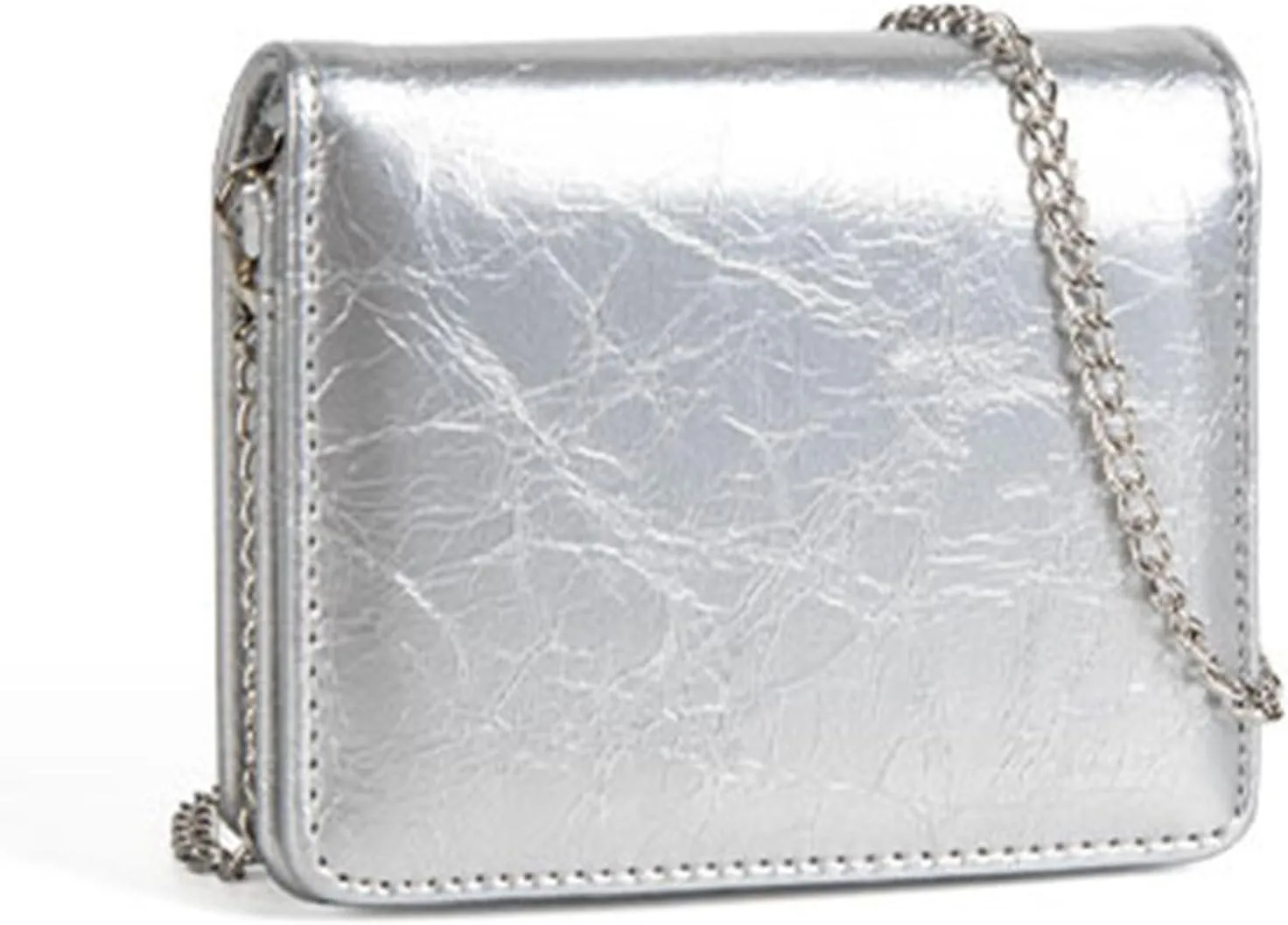 Women Fashion Small Purse Evening Bag with Crossbody Chain PU Leather Portable Coin Purse Lipsticks Earphone Organizers
