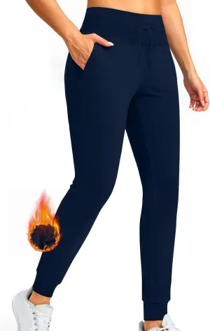 Women Fleece Lined Leggings Thermal Winter Warm Tights High Waisted Yoga Pants Winter Clothes with Pockets