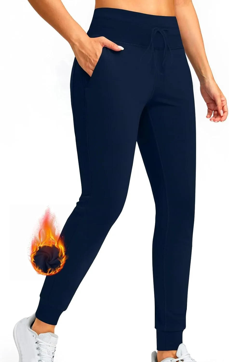 Women Fleece Lined Leggings Thermal Winter Warm Tights High Waisted Yoga Pants Winter Clothes with Pockets