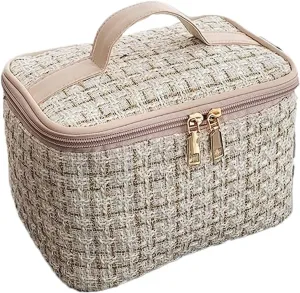 Women For Shoulder Portable Large Capacity Cylinder Cosmetic Travel Storage Makeup Case Cosmetic Bags