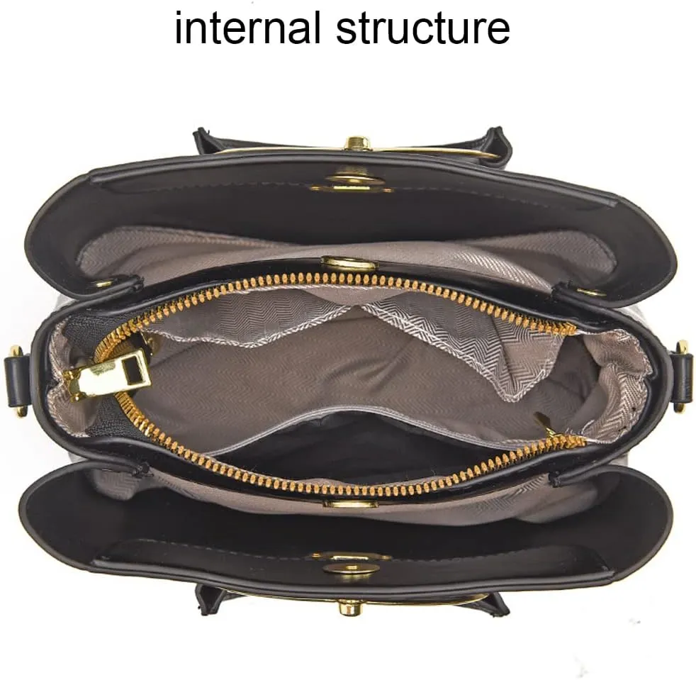 Women Handbags Large Capacity Top Handle Handbag Tote Bag with Detachable Leather Shoulder Strap
