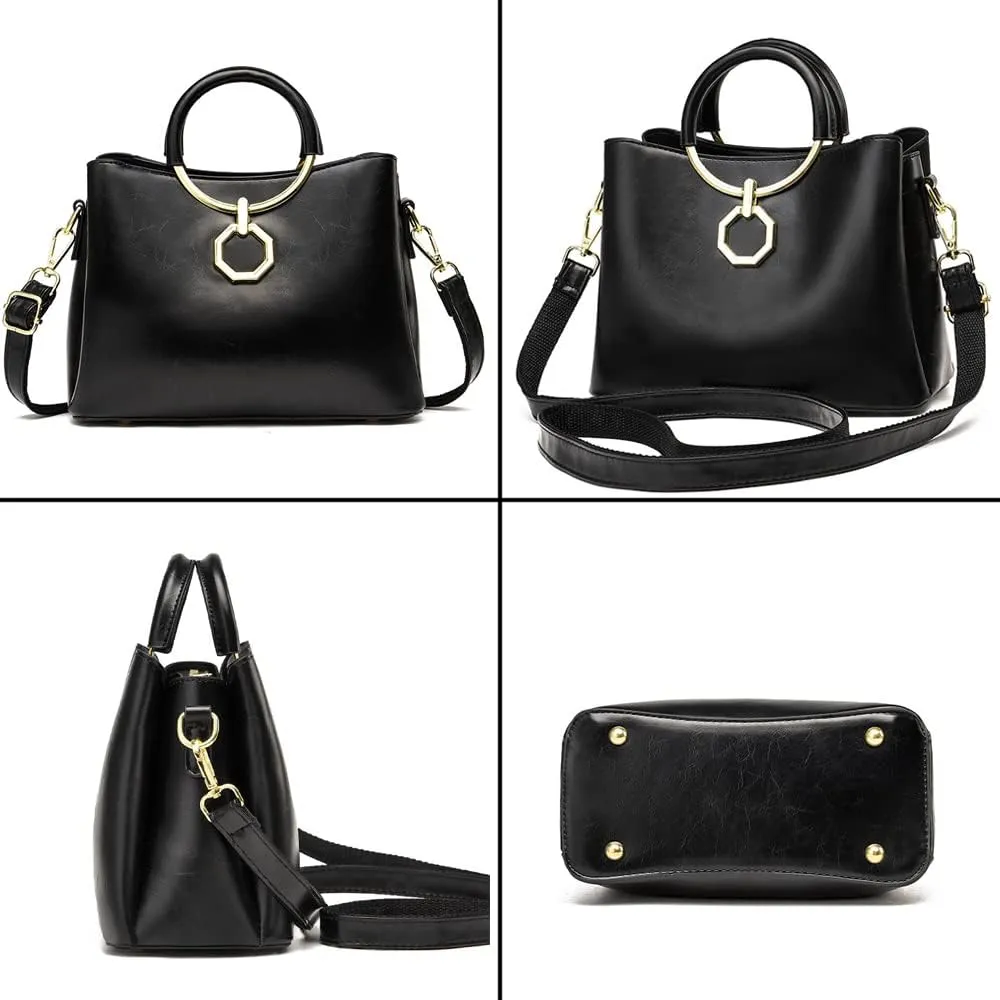 Women Handbags Large Capacity Top Handle Handbag Tote Bag with Detachable Leather Shoulder Strap
