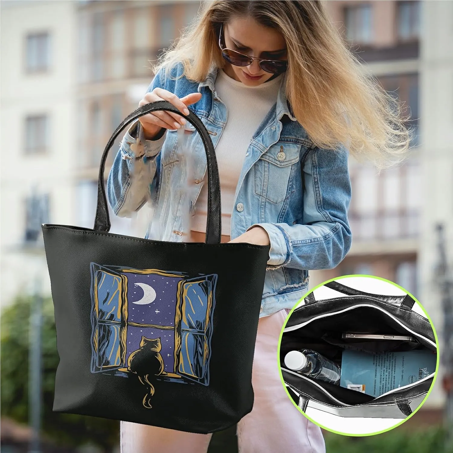 Women Hobo Handbag Small Tote Bag Beach Travel Bag