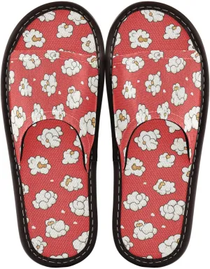 Women Men House Slippers Open Toes Travel Shoes Popcorn for Bathroom Pool Hotel Spa Beach