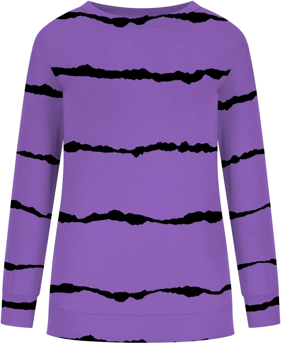 Women Plus Size Stripe Sweatshirts Long Sleeve Crewneck Pullover Tops Dressy Casual 2023 Fall Trendy Clothes