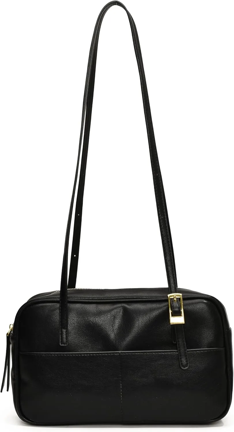 Women Shoulder Bag PU Leather Trendy and Functional Handbag Large Capacity with Adjustable Strap