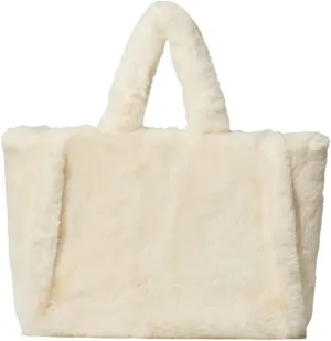 Women Tote Bag Fluffy Faux Fur Handbags Large Capacity Shopping Shoulder Bag Furry Clutch Handbag