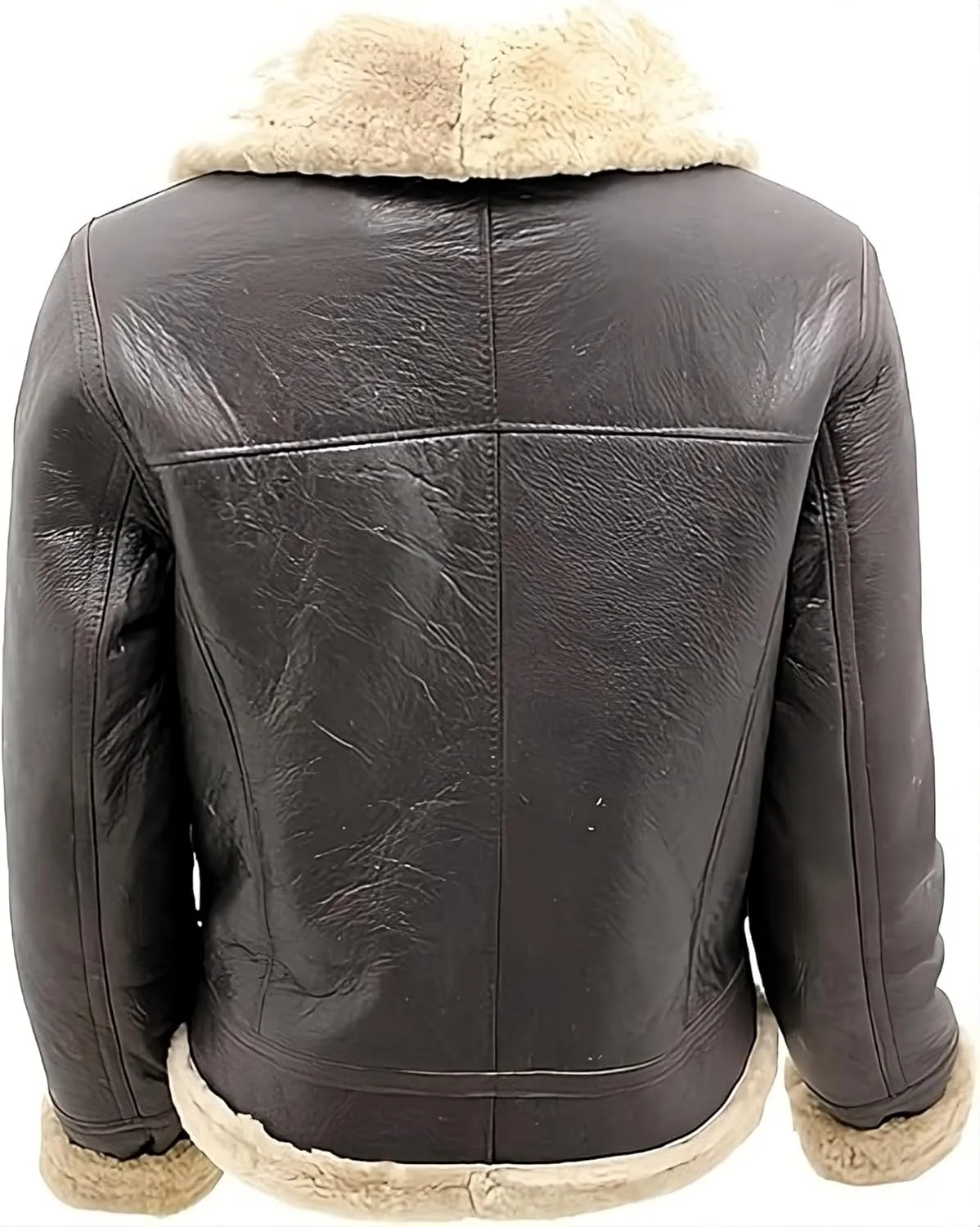 Women's B3 Bomber Faux Fur Shearling Aviator Leather Jacket