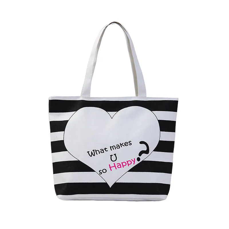 Women's Canvas Artistic Cloth Large Capacity Class Shoulder Bags