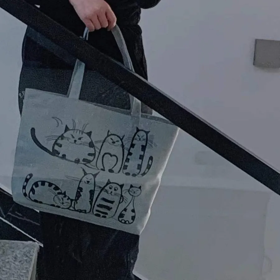 Women's Canvas Artistic Cloth Large Capacity Class Shoulder Bags