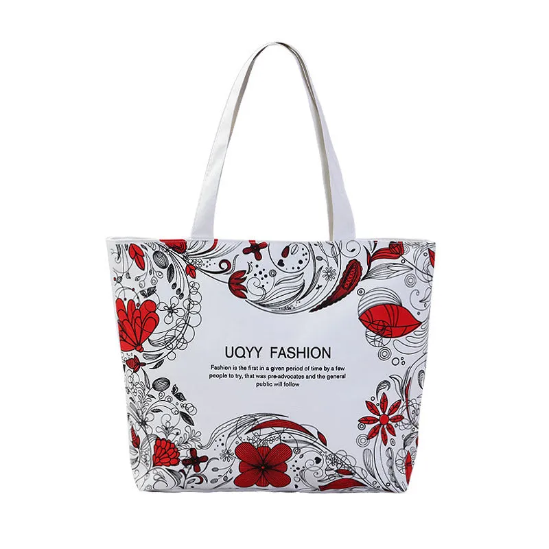Women's Canvas Artistic Cloth Large Capacity Class Shoulder Bags