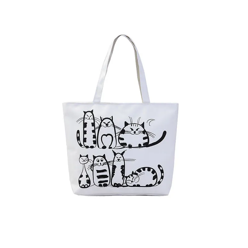 Women's Canvas Artistic Cloth Large Capacity Class Shoulder Bags