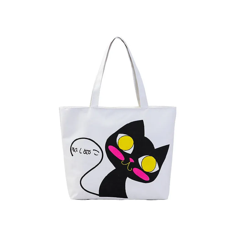 Women's Canvas Artistic Cloth Large Capacity Class Shoulder Bags