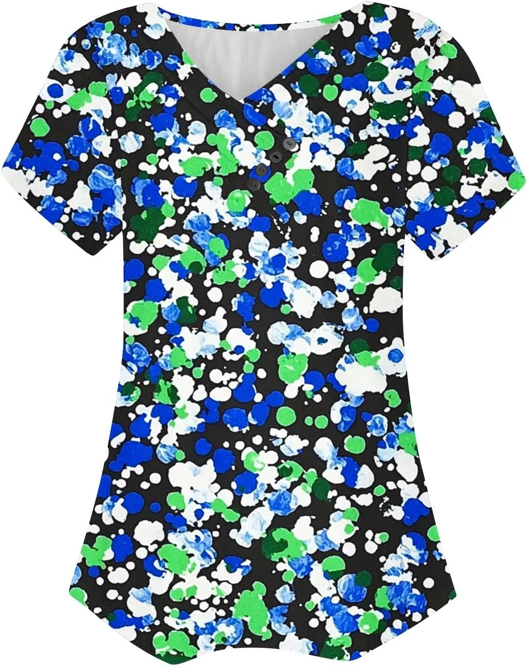 Womens Cotton Buttons Shirts Trendy Short Sleeve Tshirts Casual Collared Button Blouses Oversized Tops for Women