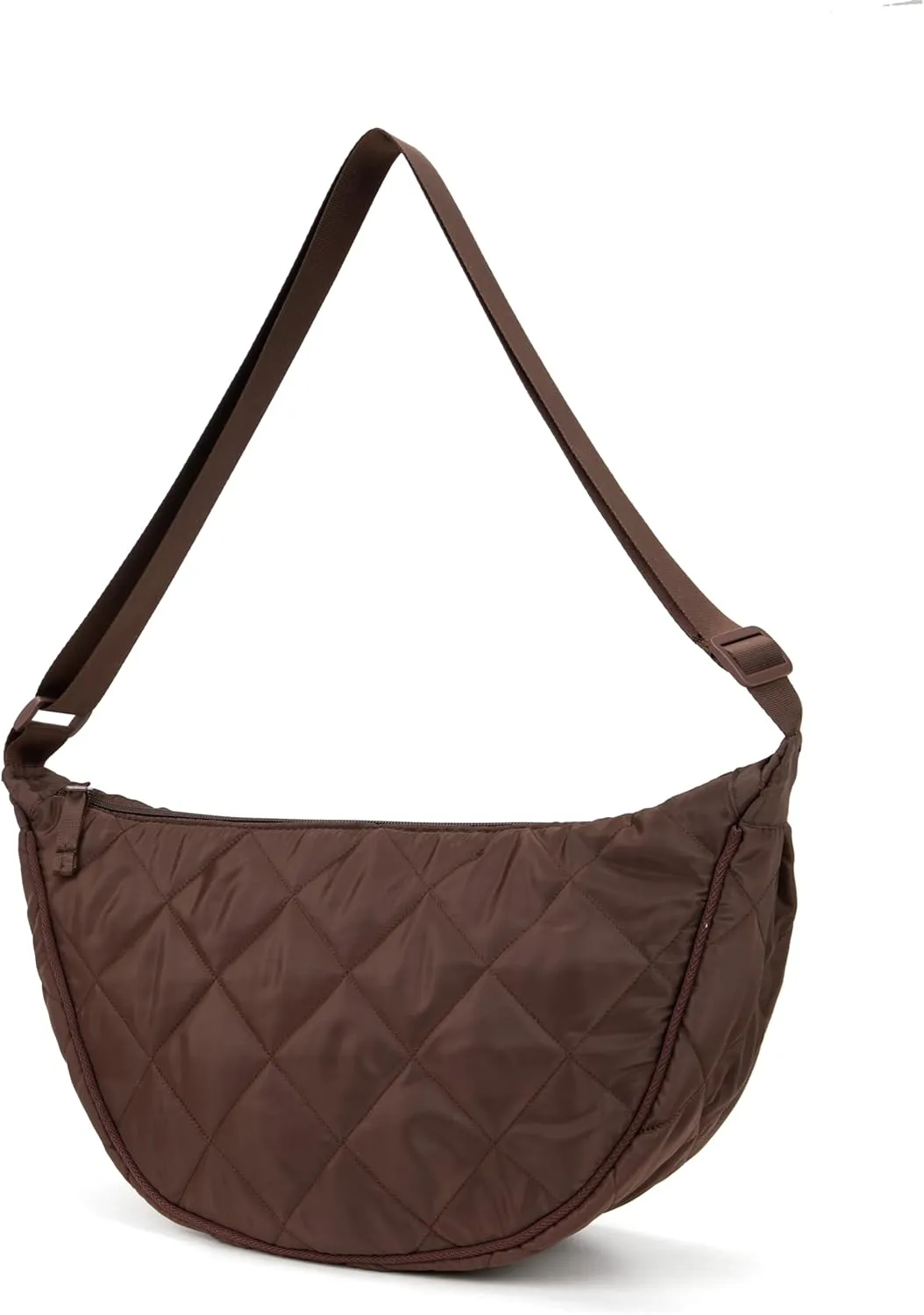 Women's Crossbody Bag with Large Capacity and Versatile Artistic Style Dumpling Bag.