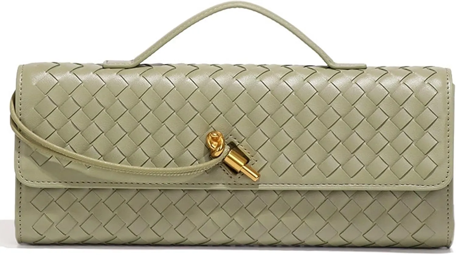 Women's Handmade Woven Clutch Purse,Crossbody Bag for Evening & Casual, Adjustable Shoulder Strap Fashion Handbag