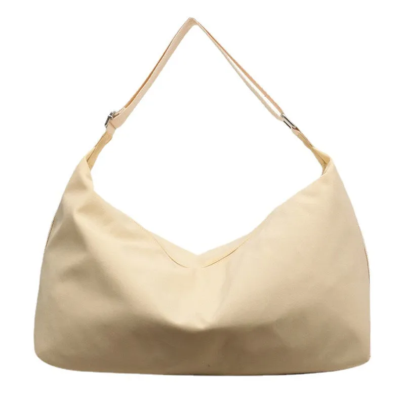 Women's Large Capacity Niche Commuter Solid Color Shoulder Bags
