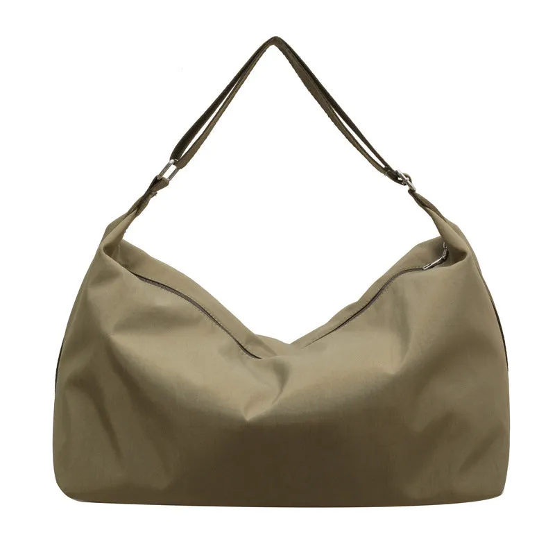 Women's Large Capacity Niche Commuter Solid Color Shoulder Bags
