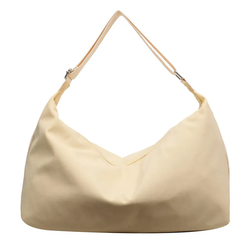 Women's Large Capacity Niche Commuter Solid Color Shoulder Bags