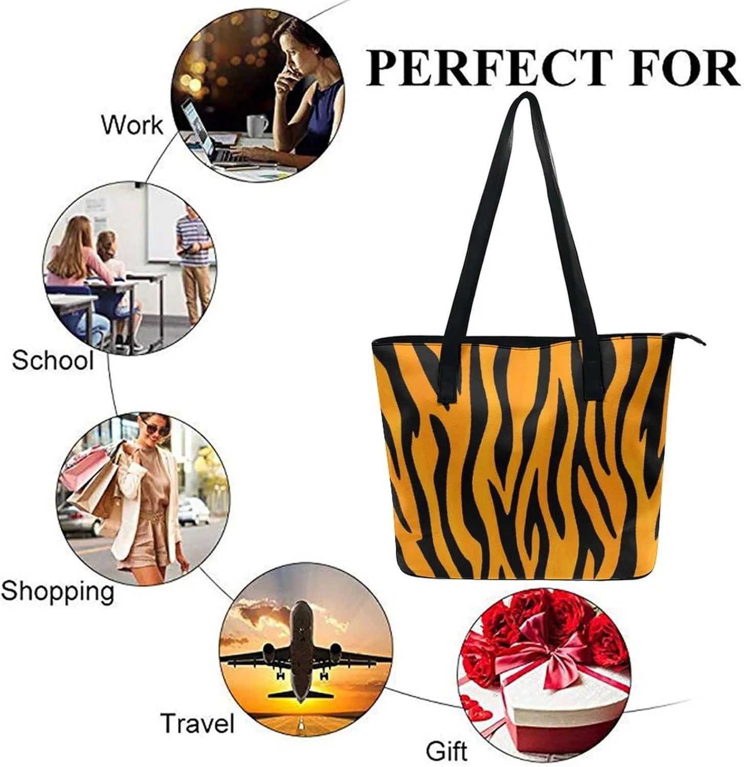 Women's Large Capacity Travel Tote Bag Waterproof Durable Shopping Handbag