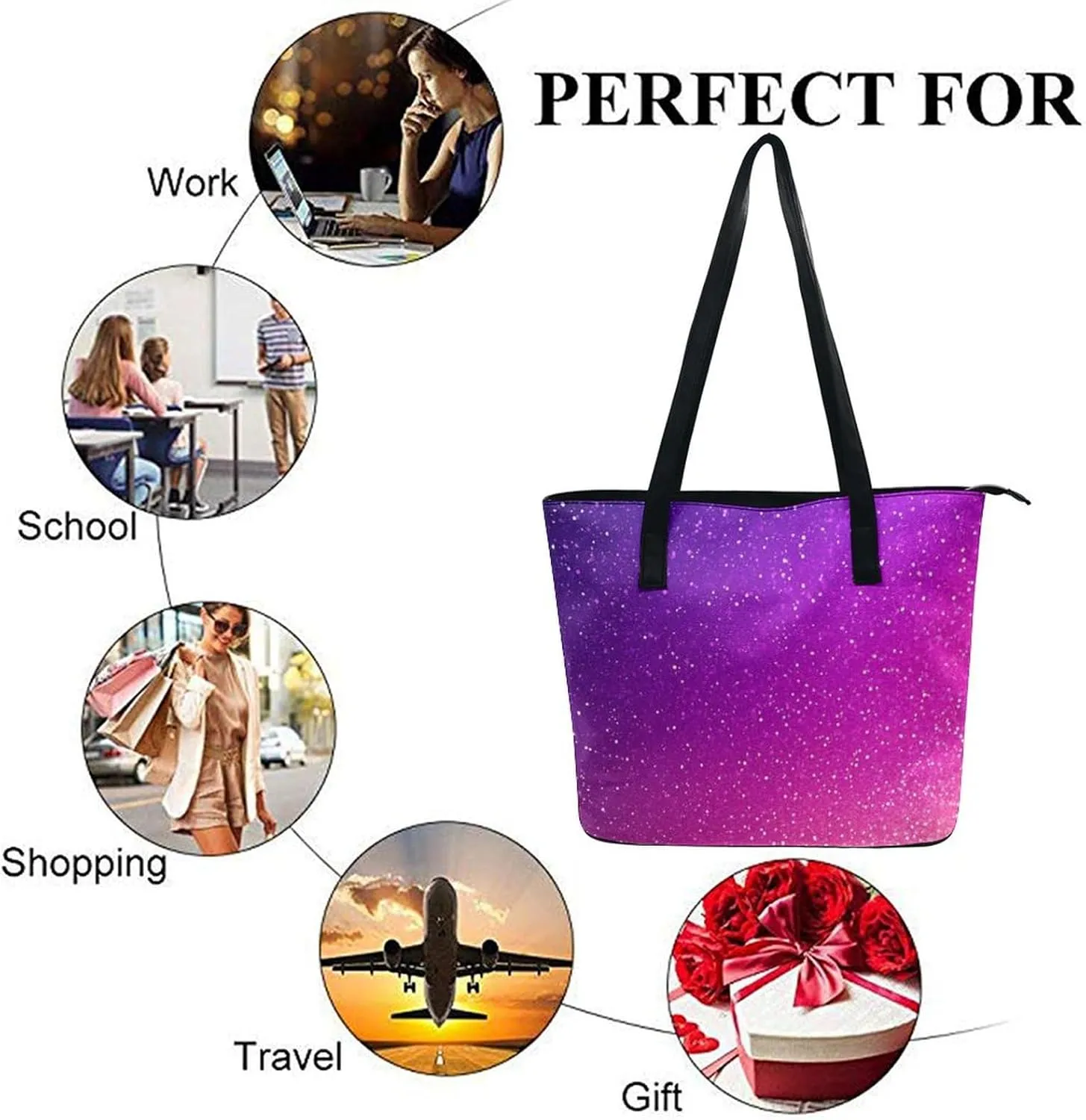 Women's Large Capacity Travel Tote Bag Waterproof Durable Shopping Handbag