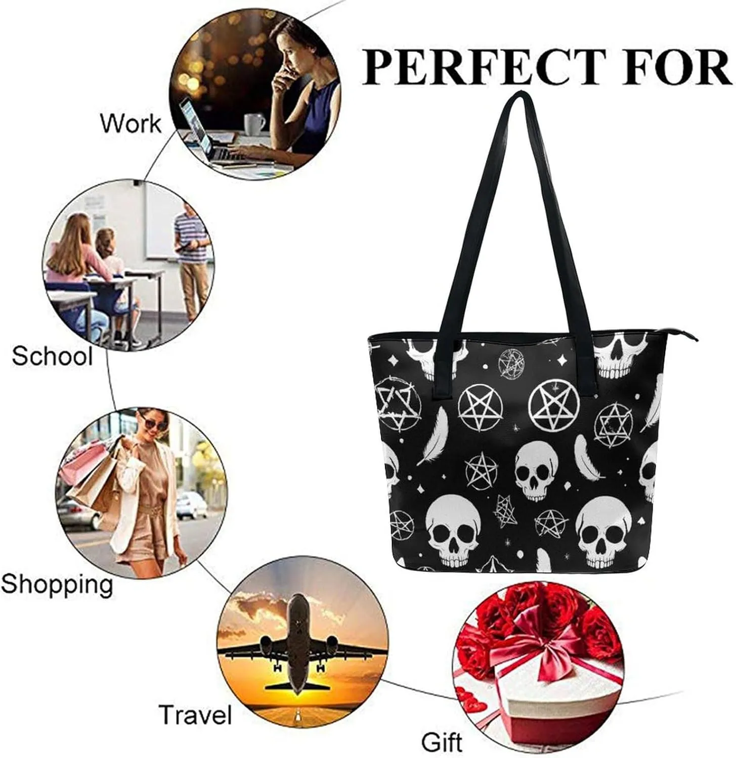 Women's Large Capacity Travel Tote Bag Waterproof Durable Shopping Handbag