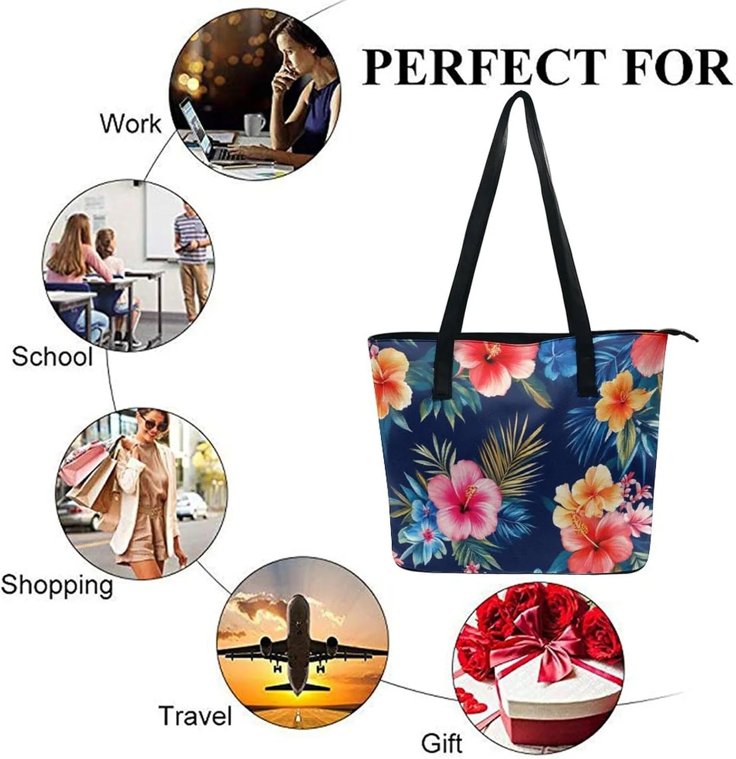 Women's Large Capacity Travel Tote Bag Waterproof Durable Shopping Handbag