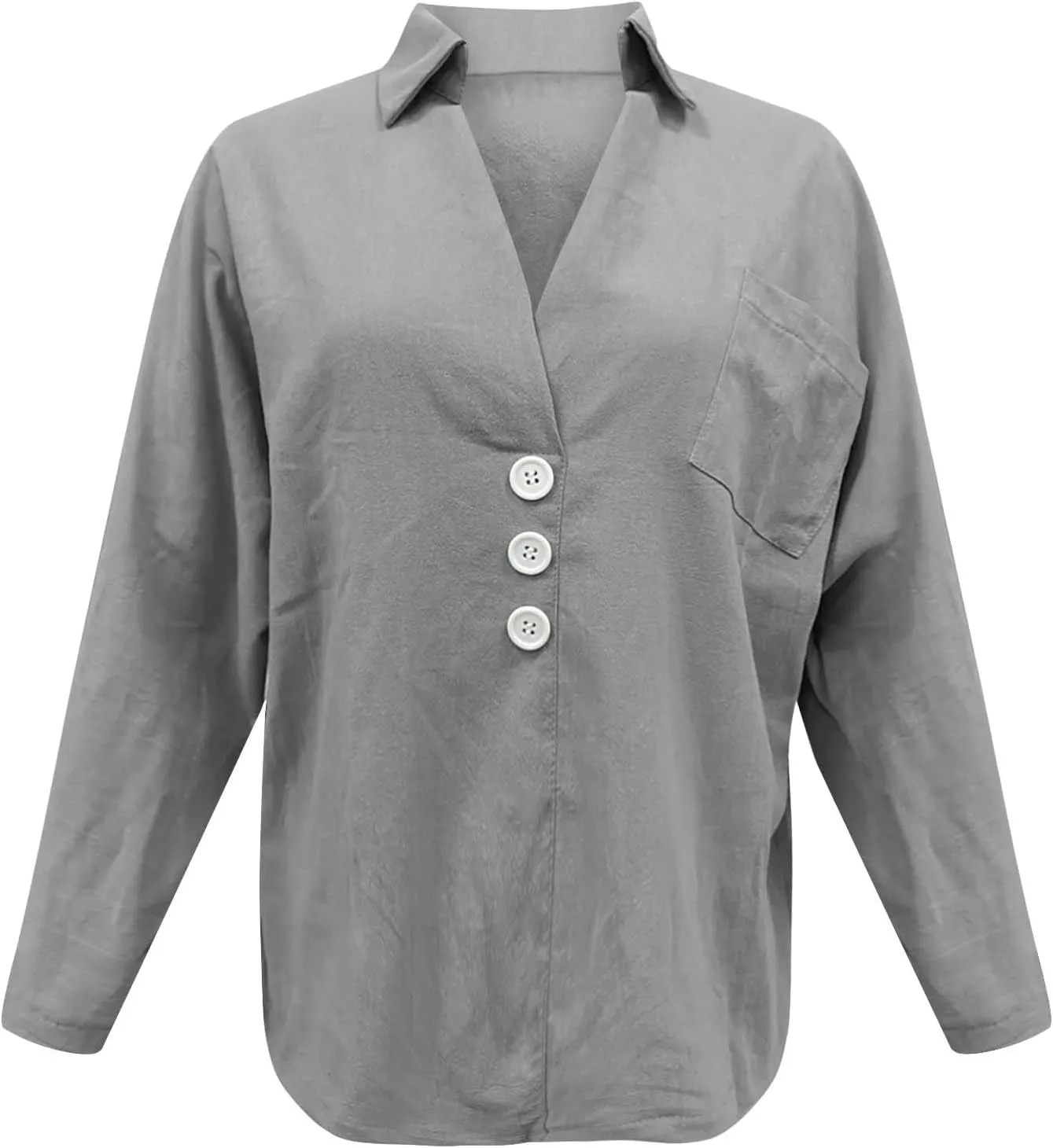 Women's Linen Blouse Women's Retro Floral Art Print Casual Long Sleeve Long Sleeve Casual Linen Cotton Clothing