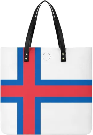 Women's Namibia Flag Leather Tote Handbag Large Capacity Shoulder Bag for Everyday Use
