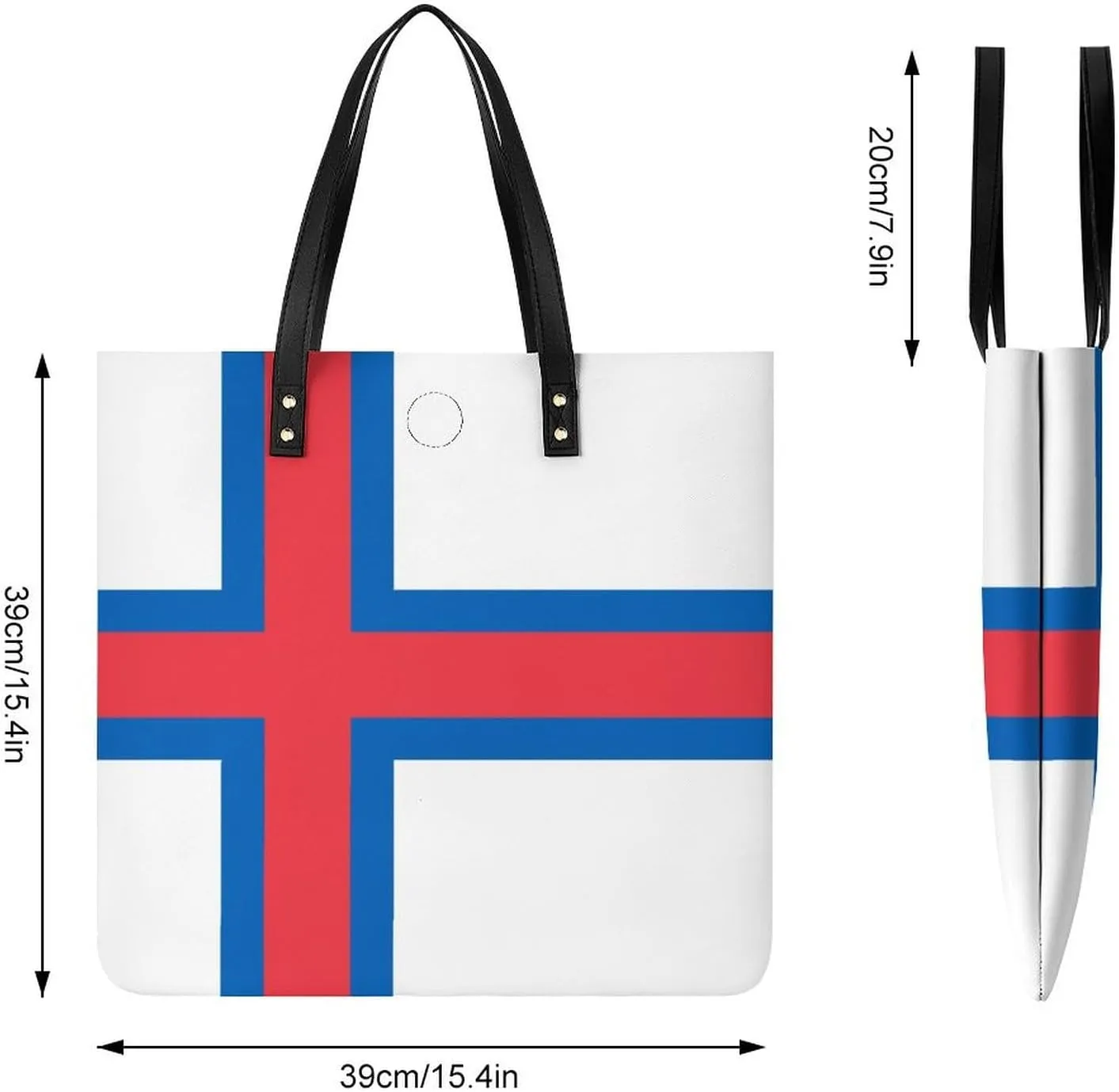 Women's Namibia Flag Leather Tote Handbag Large Capacity Shoulder Bag for Everyday Use
