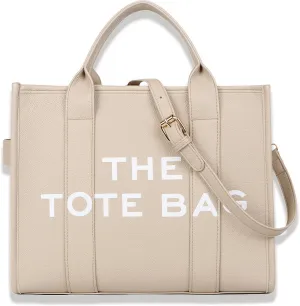 Women's PU Leather Tote Bag - Spacious design ideal for large capacity crossbody or commuter shoulder bag