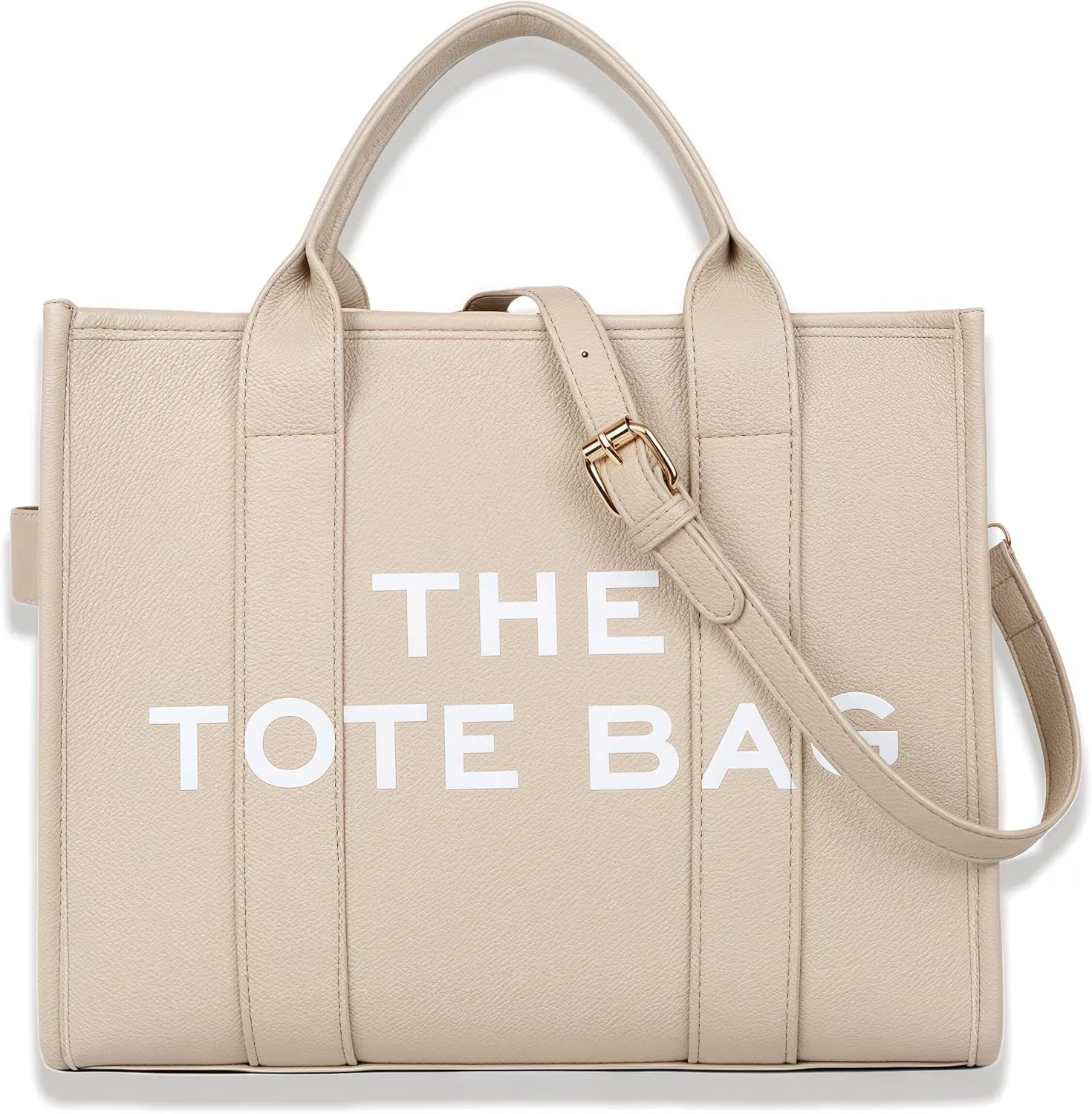 Women's PU Leather Tote Bag - Spacious design ideal for large capacity crossbody or commuter shoulder bag