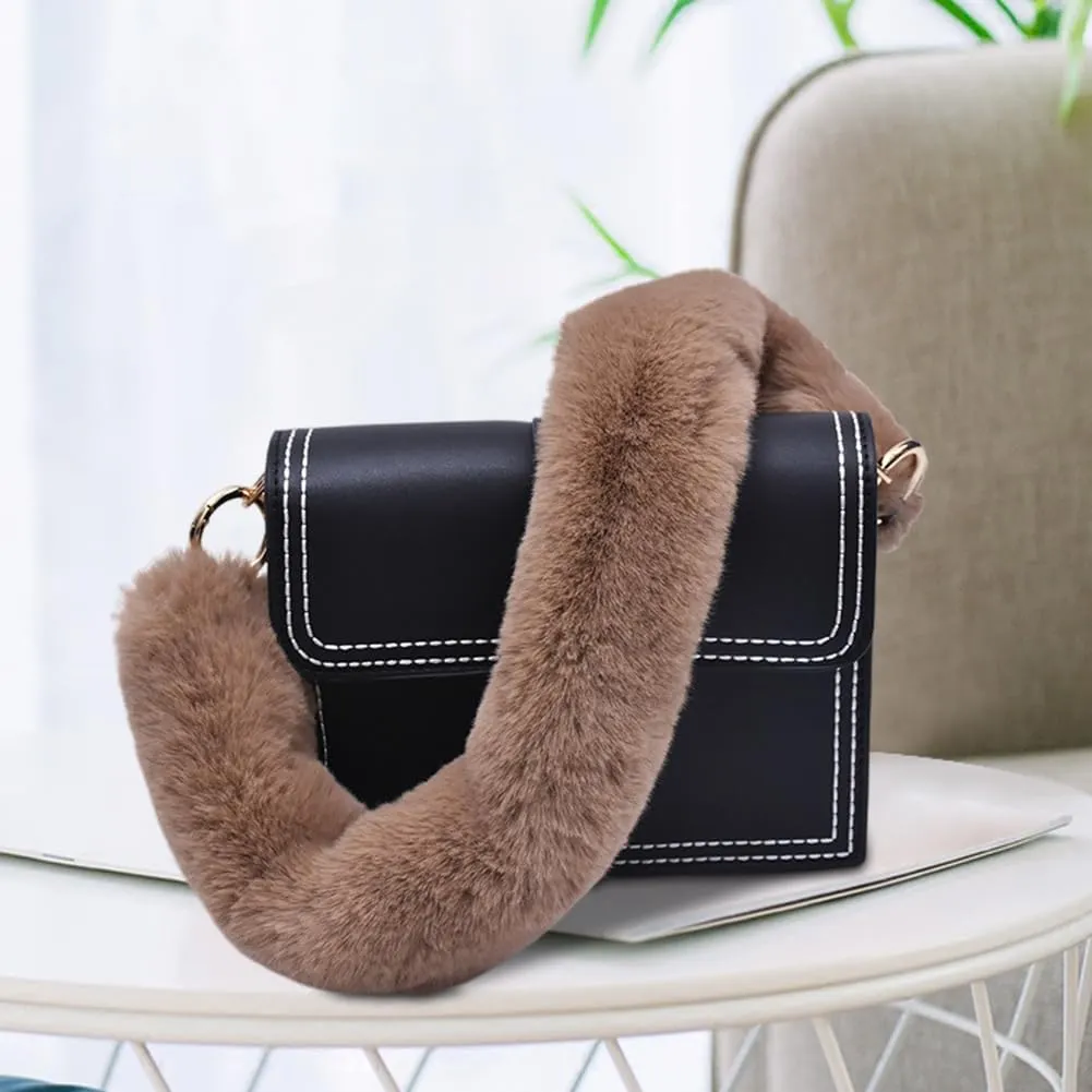 Womens Purse Bag Strap Zcargel 40Cm/60Cm/120Cm Furry Handle Strap Replacement Shoulder Strap for Handbags/Shoulder Bags