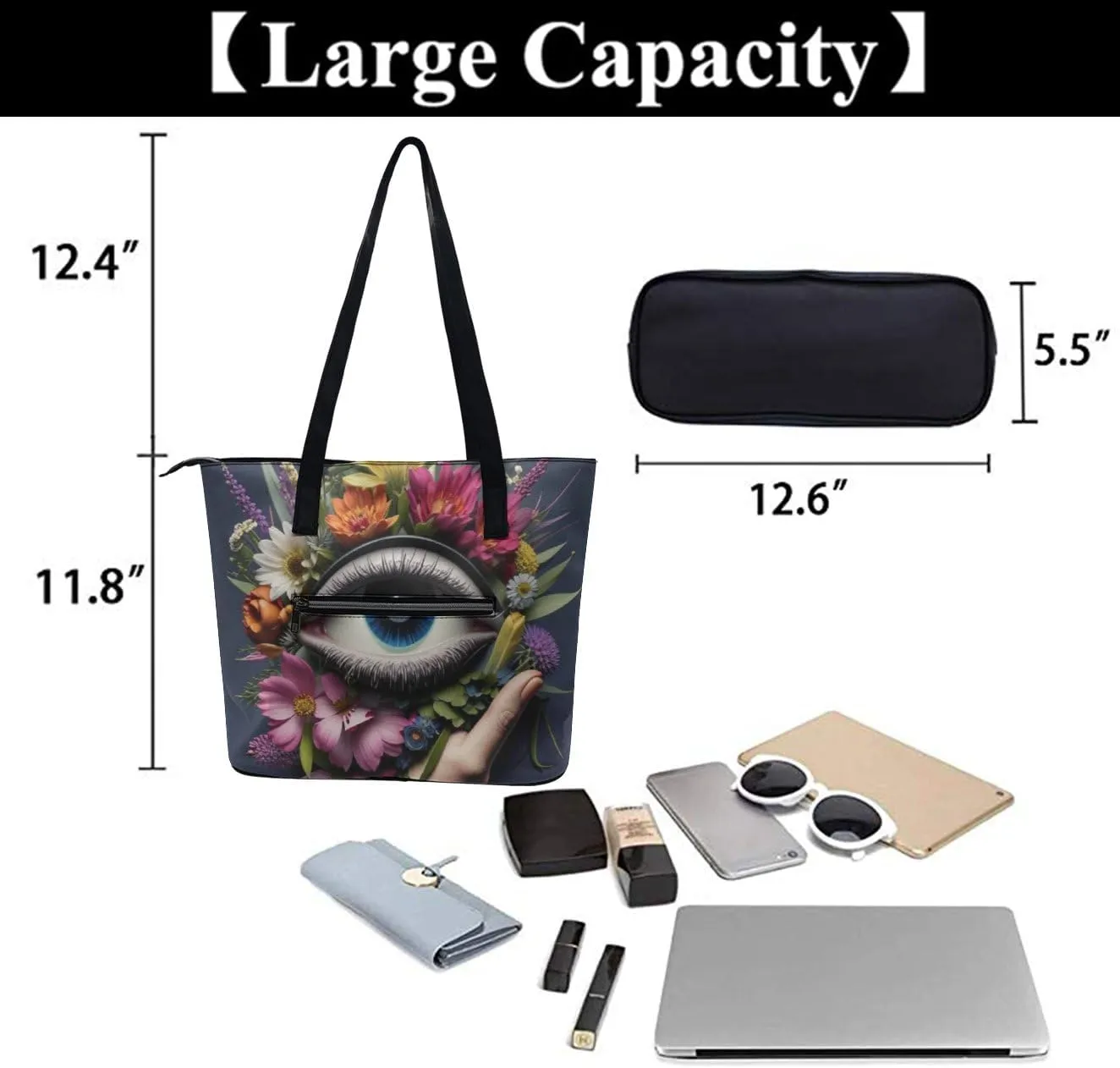 Womens Shoulder Bag, Large Shoulder Bags Casual Handbags, Large Capacity PU Leather Shopping Work Bag
