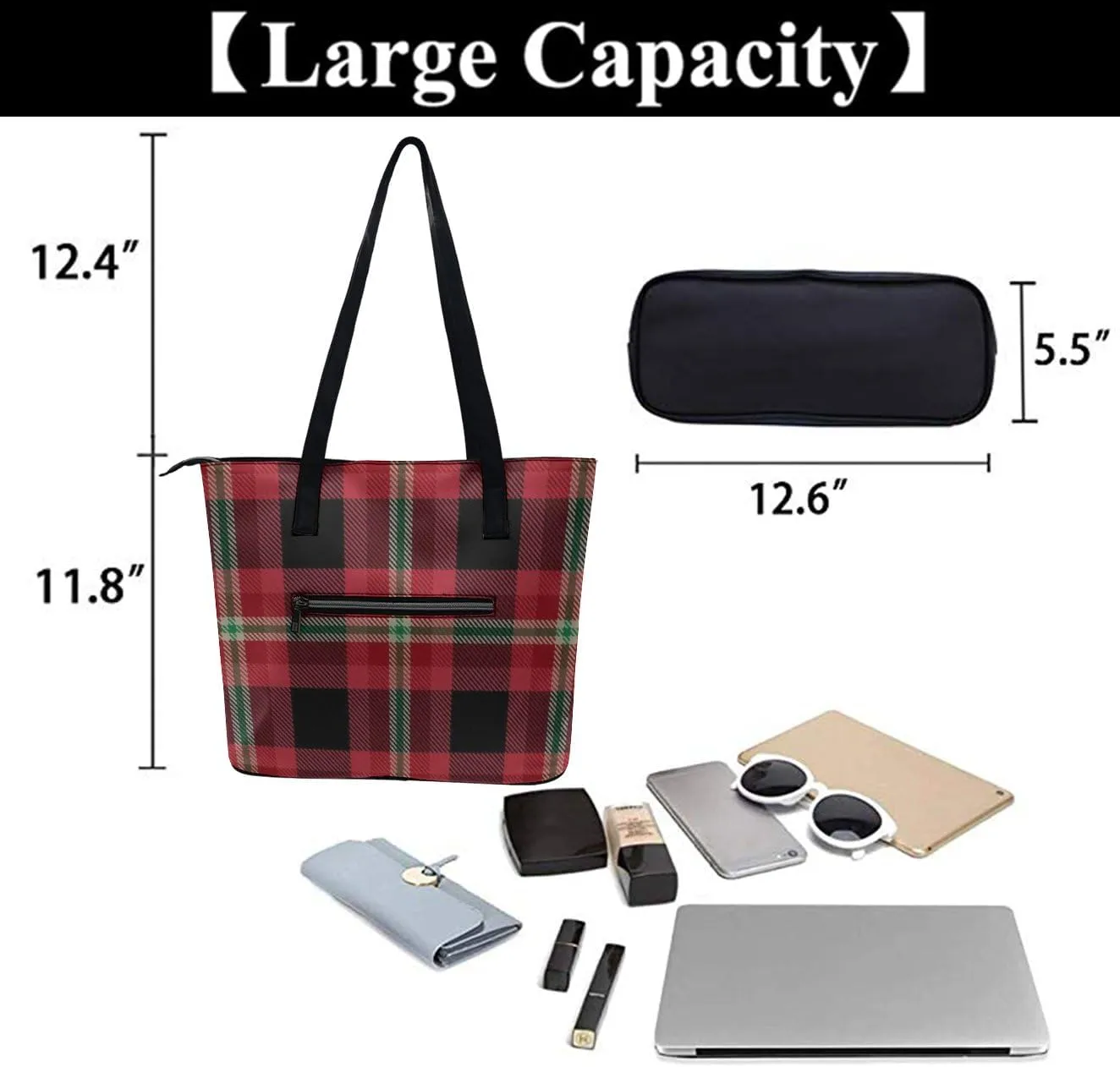 Womens Shoulder Bag, Large Shoulder Bags Casual Handbags, Large Capacity PU Leather Shopping Work Bag