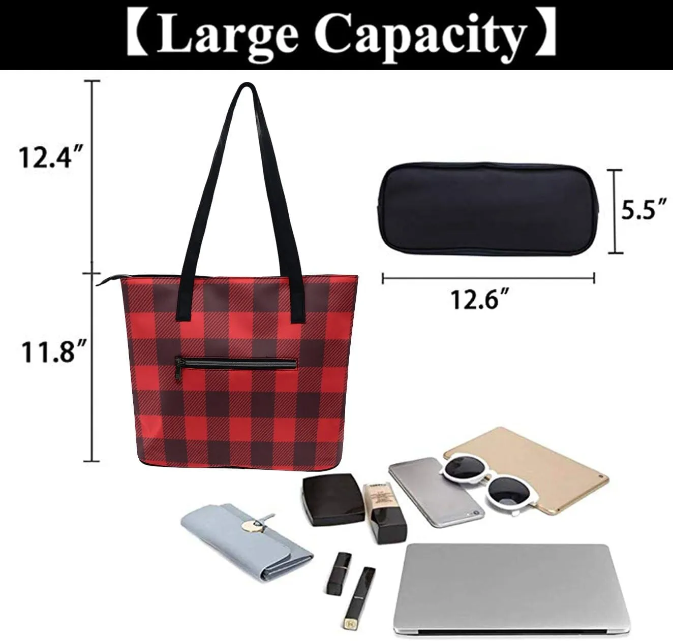 Womens Shoulder Bag, Large Shoulder Bags Casual Handbags, Large Capacity PU Leather Shopping Work Bag