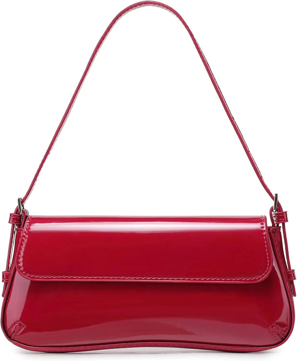 Women's Small Retro Vintage Vegan Leather Flap Shoulder Bag