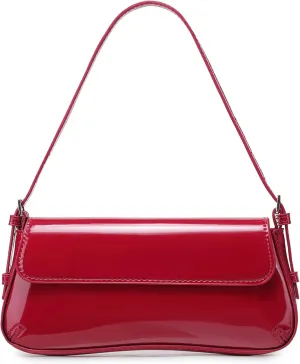 Women's Small Retro Vintage Vegan Leather Flap Shoulder Bag