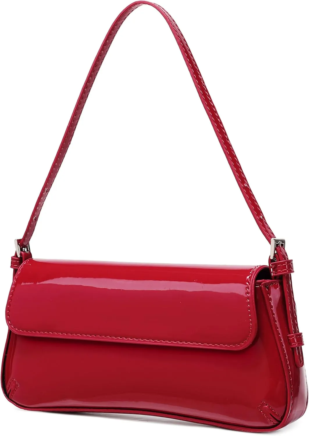 Women's Small Retro Vintage Vegan Leather Flap Shoulder Bag
