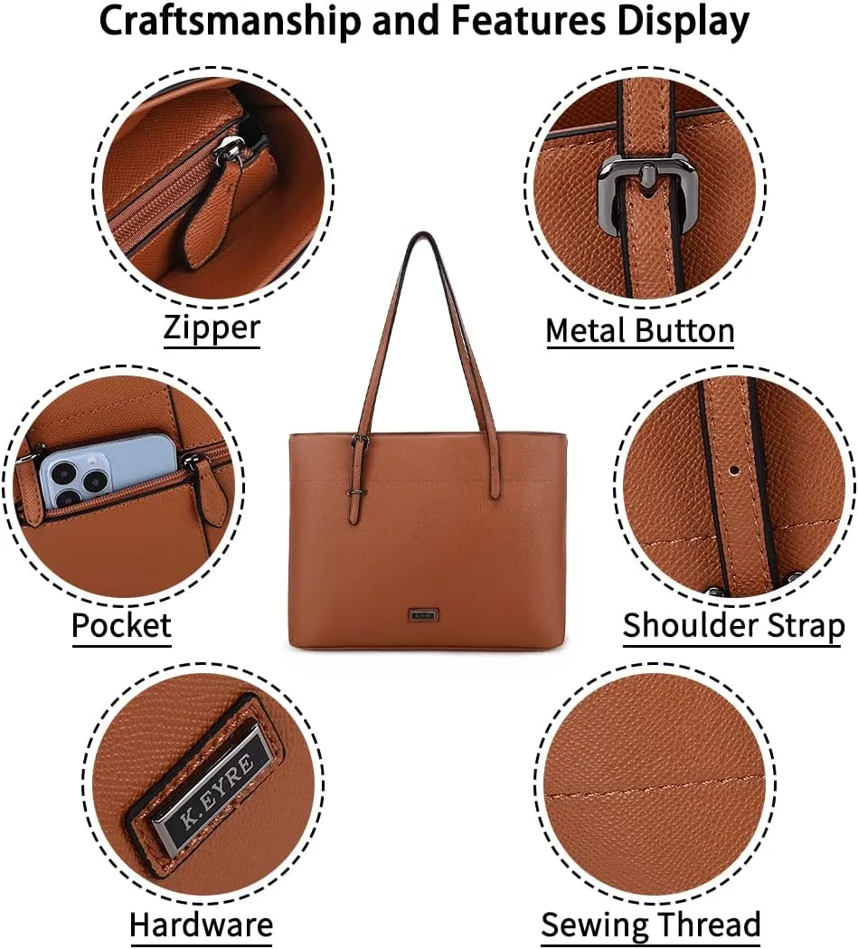 Women's Soft Faux Leather Tote Bag Purse Handbags Wallet Tote Shoulder Bag Purse Large Capacity