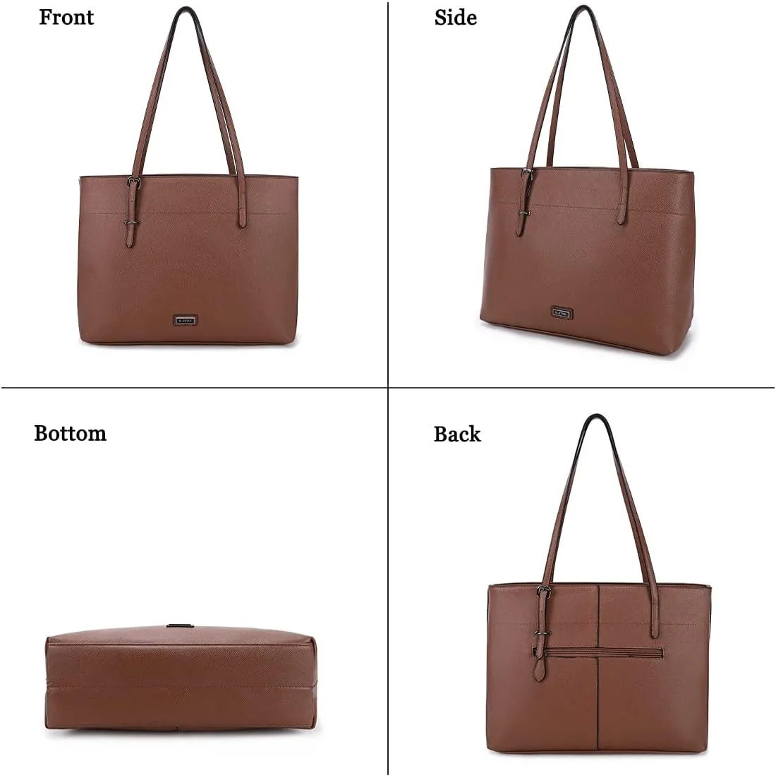 Women's Soft Faux Leather Tote Bag Purse Handbags Wallet Tote Shoulder Bag Purse Large Capacity