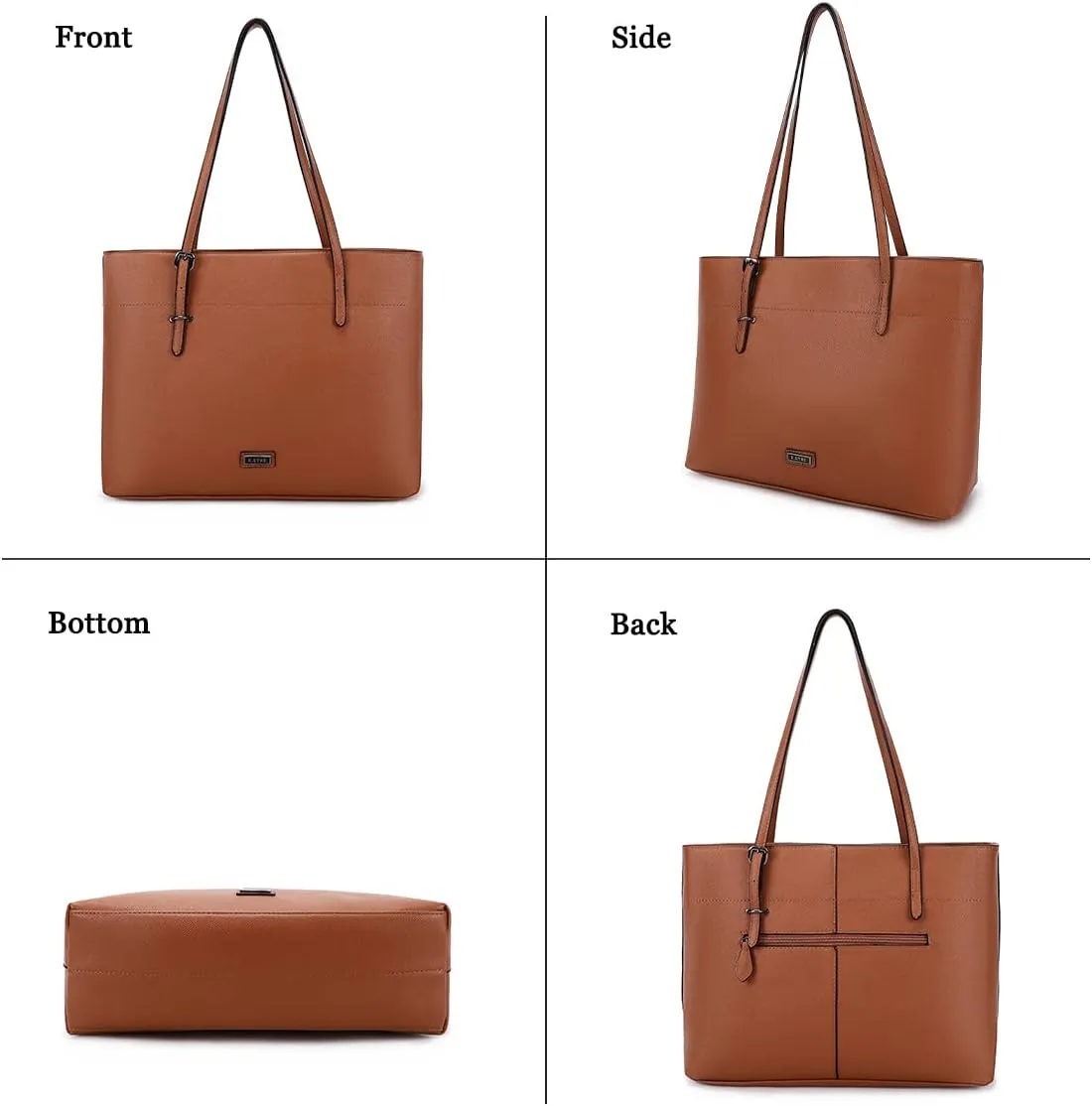 Women's Soft Faux Leather Tote Bag Purse Handbags Wallet Tote Shoulder Bag Purse Large Capacity